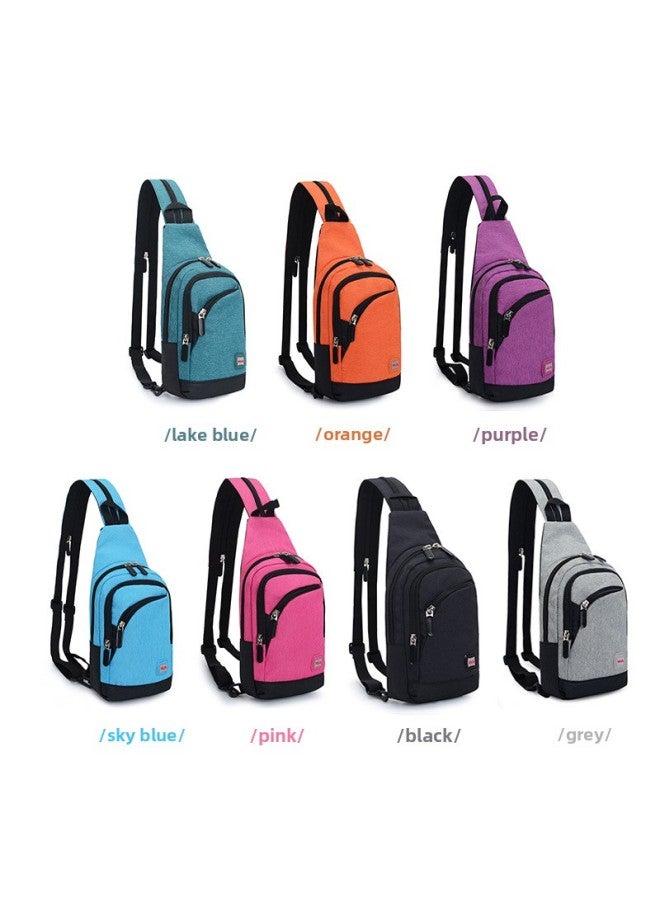 Fashion Chest Bag Fashion Casual Shoulder Bag Multifunctional Sports Crossbody Bag Outdoor Small Shoulder Bag-Color:Orange - Image 4